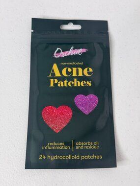 Orchid Hydrocolloid Acne Patches 24 Glitter Hearts Cute Coquette New